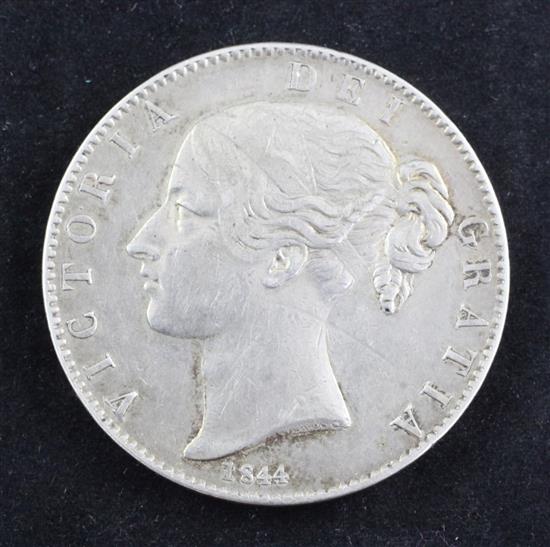 A Victoria silver crown, 1844,